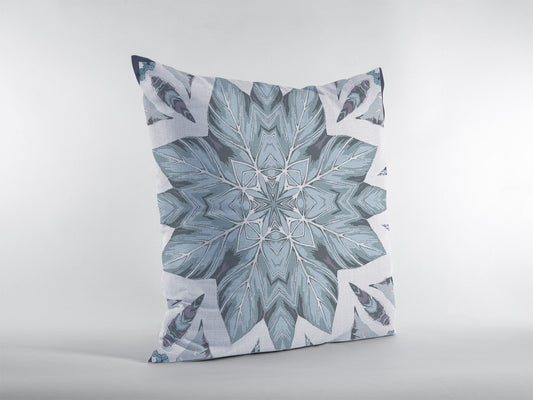 20" Blue Floral Forest Suede Throw Pillow FurniFindUSA
