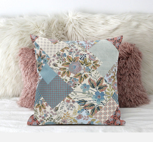 16" Gold Pink Floral Zippered Suede Throw Pillow FurniFindUSA