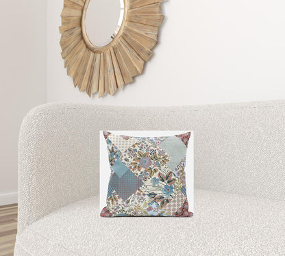 16" Gold Pink Floral Zippered Suede Throw Pillow FurniFindUSA