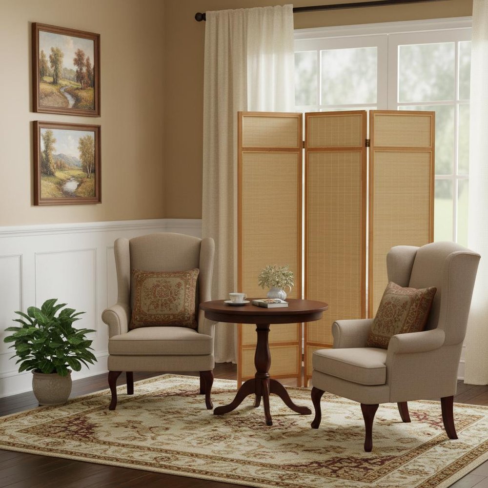 72" Brown Bamboo Folding Three Panel Screen Room Divider HomeRoots