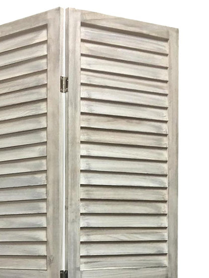 67" White Solid Wood Folding Three Panel Screen Room Divider HomeRoots