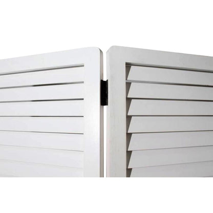 67" White Solid Wood Folding Three Panel Screen Room Divider HomeRoots