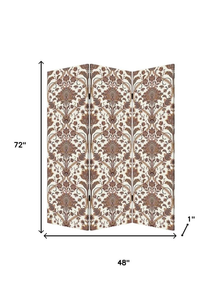 72" Green Folding Three Panel Screen Room Divider HomeRoots