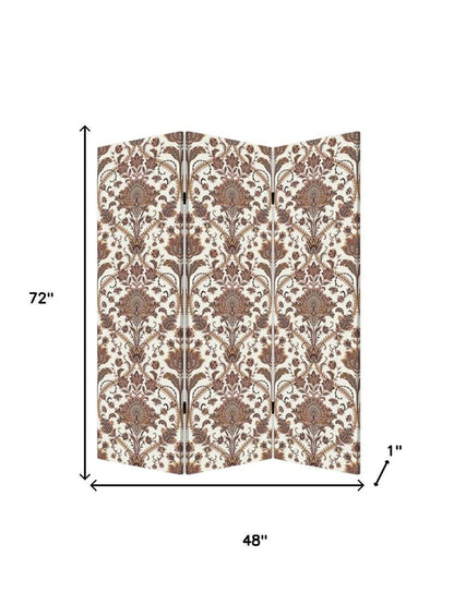 72" Green Folding Three Panel Screen Room Divider HomeRoots