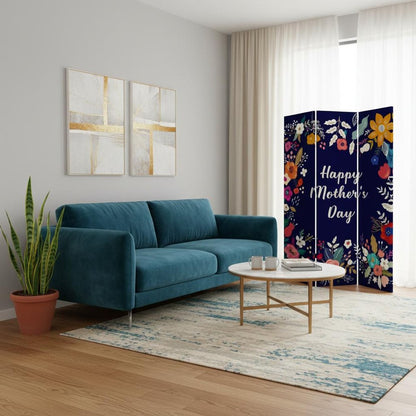 72" White Folding Three Panel Screen Room Divider HomeRoots
