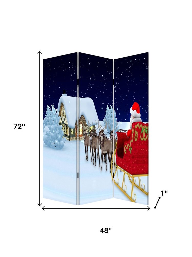 72" Green Folding Three Panel Screen Room Divider HomeRoots