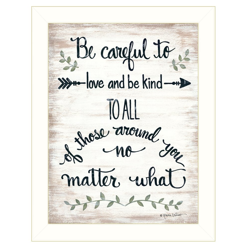 Be Careful 1 White Framed Print Wall Art — view 1