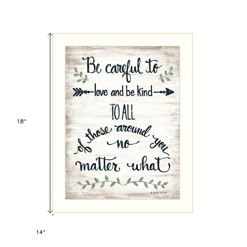 Be Careful 1 White Framed Print Wall Art — view 5