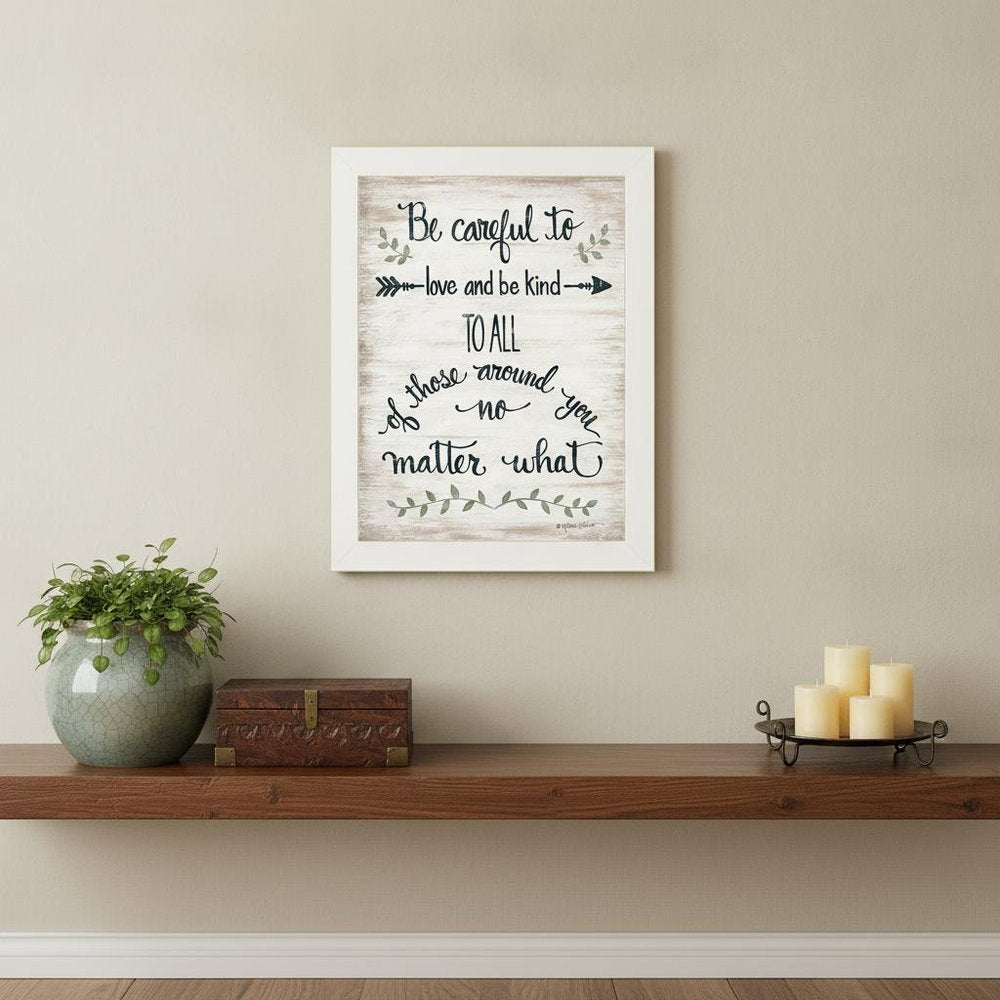 Be Careful 1 White Framed Print Wall Art — view 6