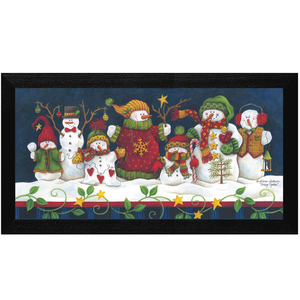 Sticking Together Black Framed Print Wall Art — view 1