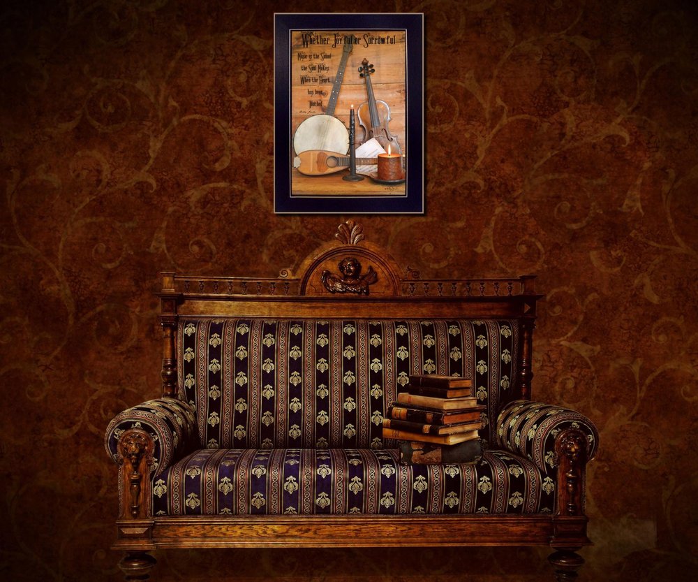 Music Black Framed Print Wall Art — view 2