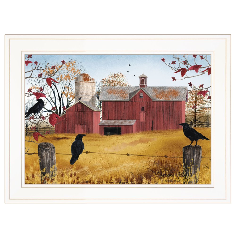 Autumn Gold 1 White Framed Print Wall Art — view 1