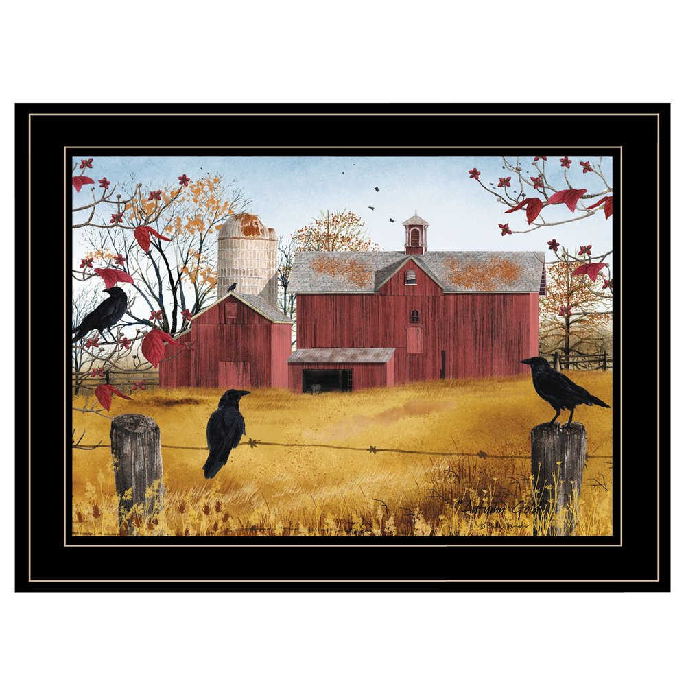 Autumn Gold 2 Black Framed Print Wall Art — view 1