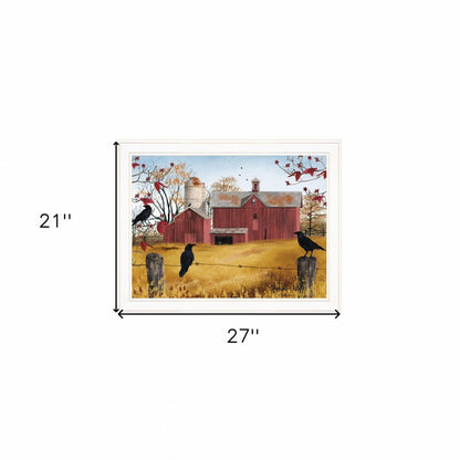 Autumn Gold 6 White Framed Print Wall Art