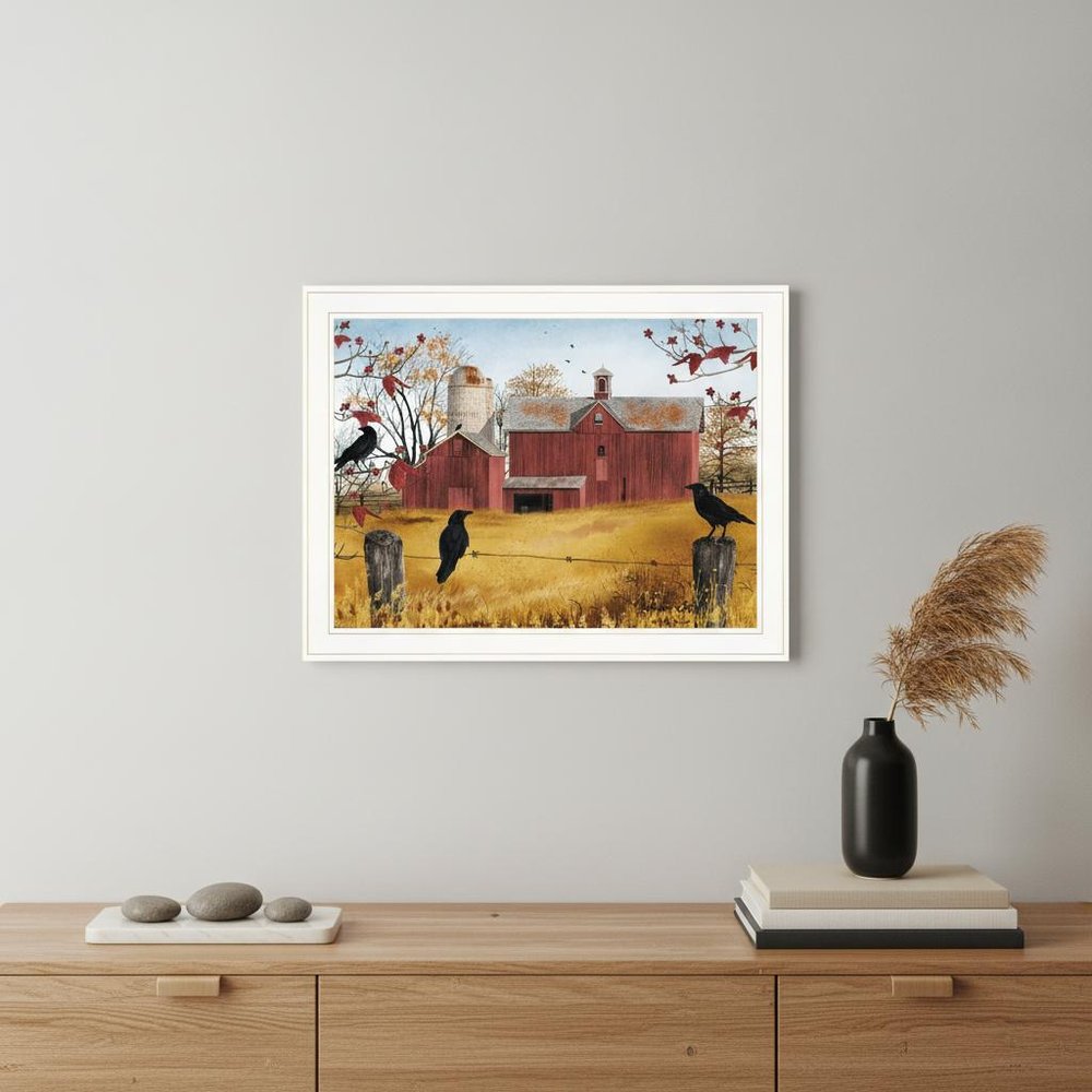Autumn Gold 6 White Framed Print Wall Art — view 5