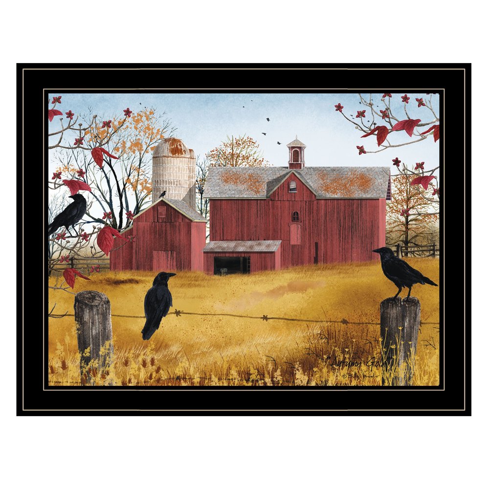Autumn Gold 7 Black Framed Print Wall Art — view 1