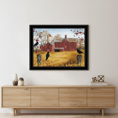 Autumn Gold 7 Black Framed Print Wall Art