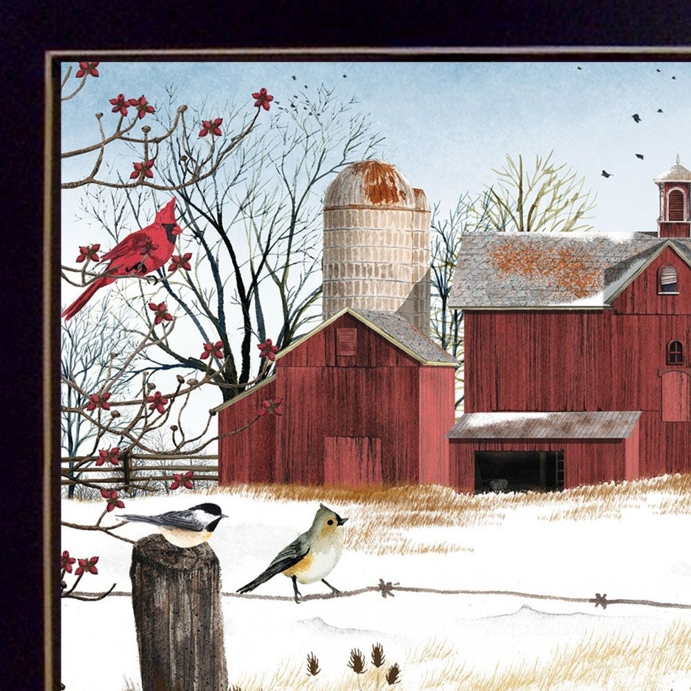 Winter Friends 1 Black Framed Print Wall Art — view 4