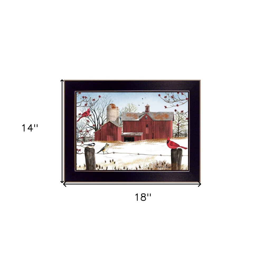 Winter Friends 1 Black Framed Print Wall Art — view 5