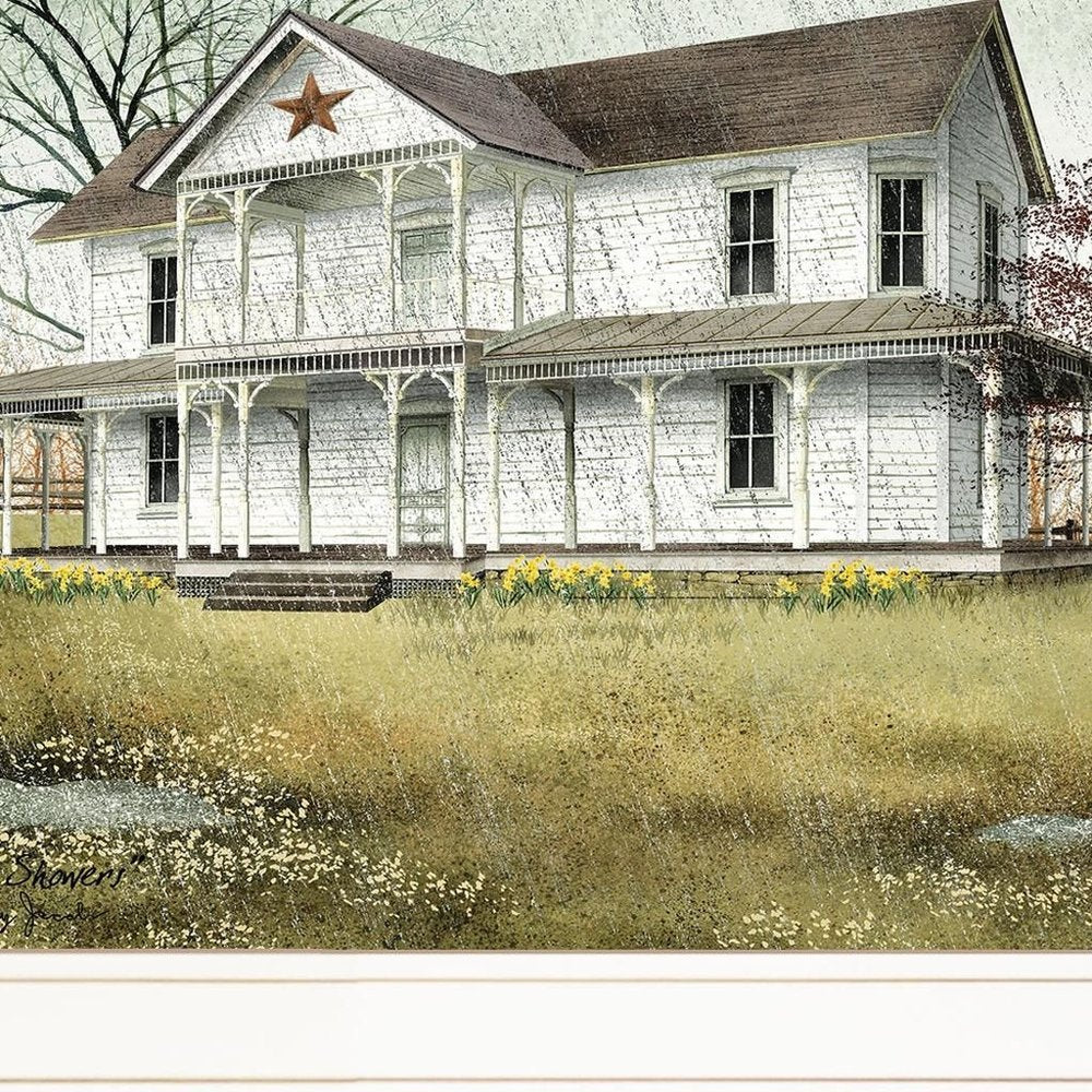 April Showers 1 White Framed Wall Art — view 3