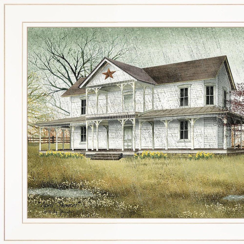 April Showers 1 White Framed Wall Art — view 4