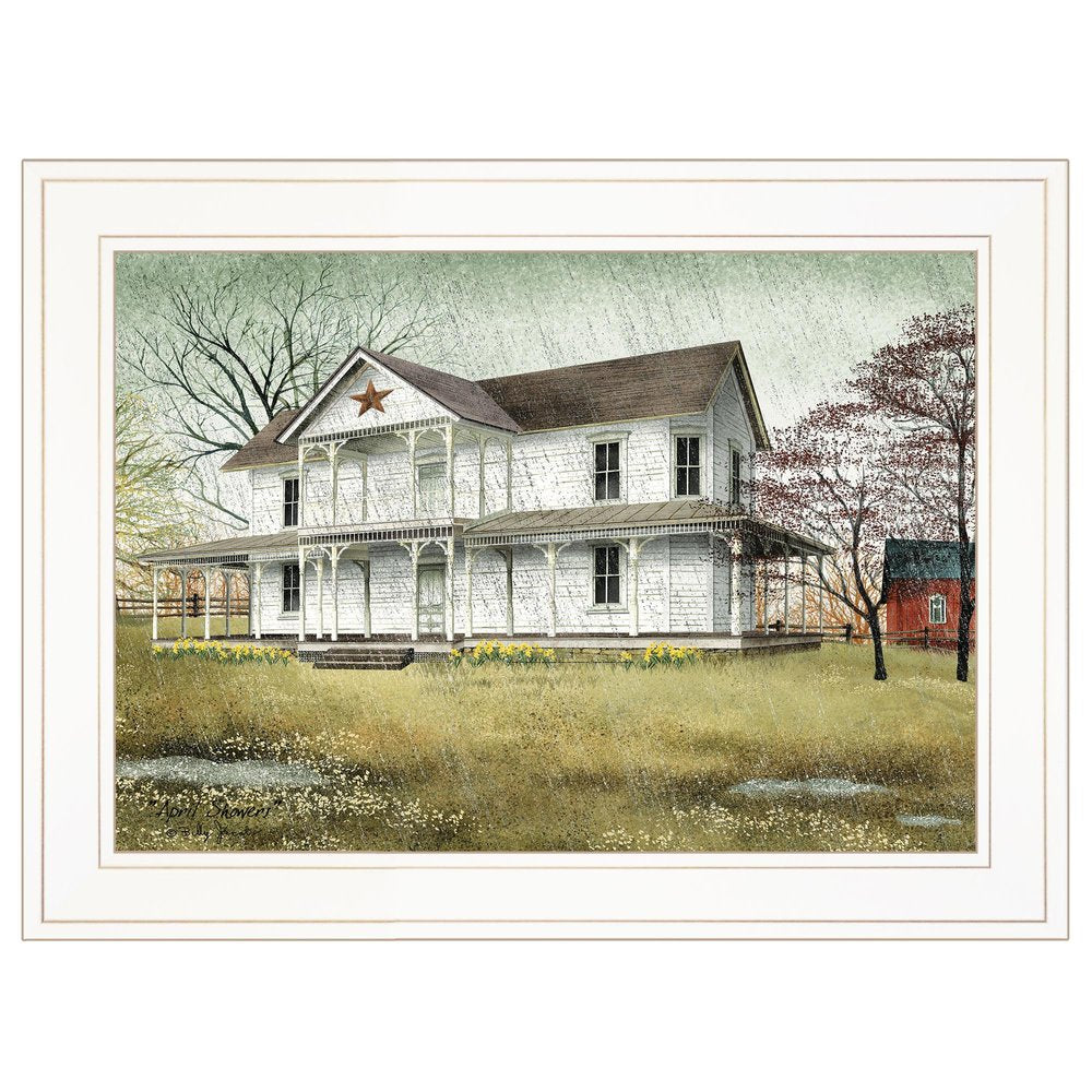April Showers 1 White Framed Wall Art — view 2