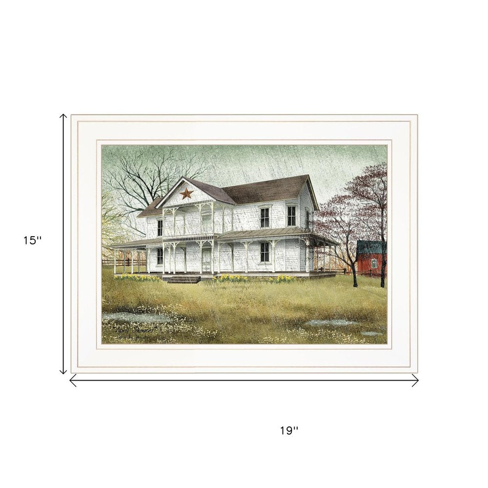 April Showers 1 White Framed Wall Art — view 5