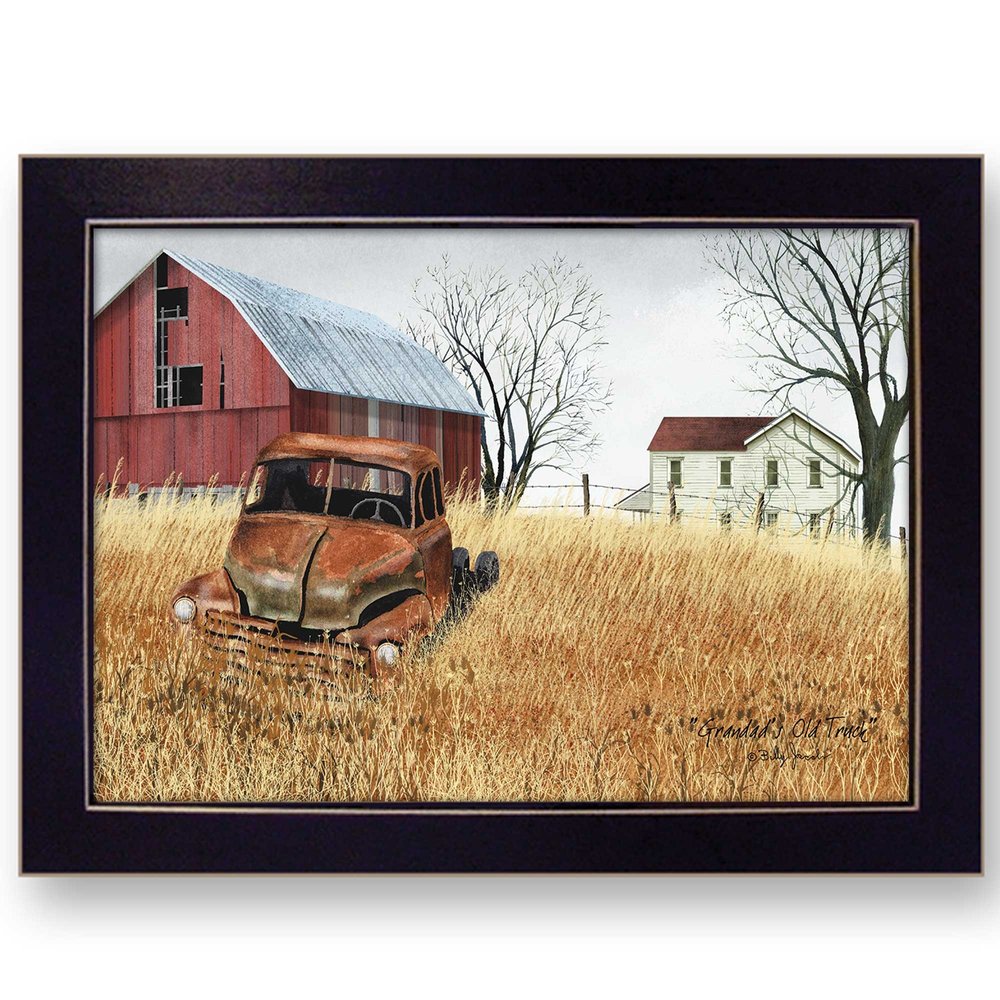 Granddads Old Truck 5 Black Framed Print Wall Art — view 1