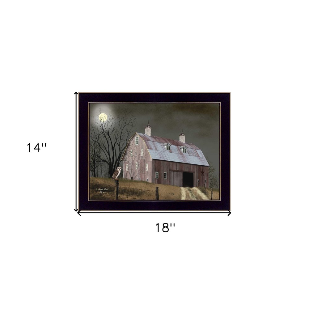 Midnight Moon 1 Black Framed Print Wall Art — view 4