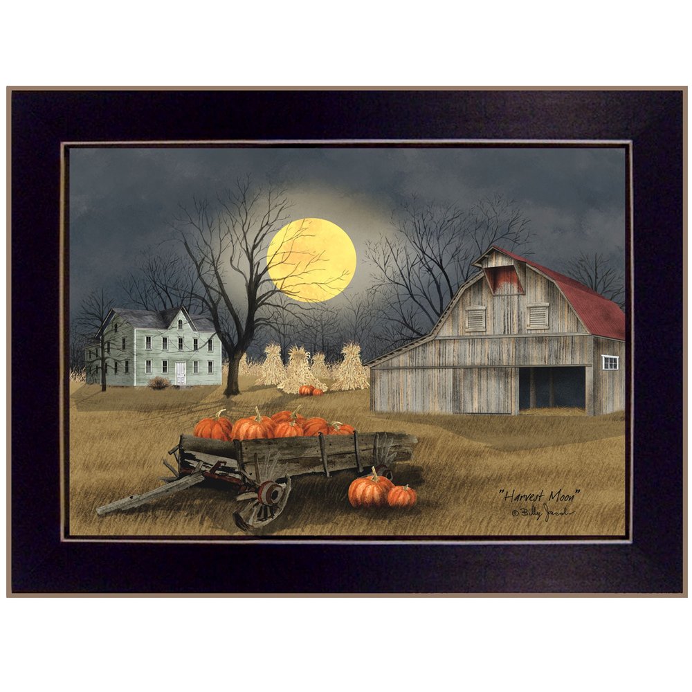Harvest Moon 2 Black Framed Print Kitchen Wall Art — view 1