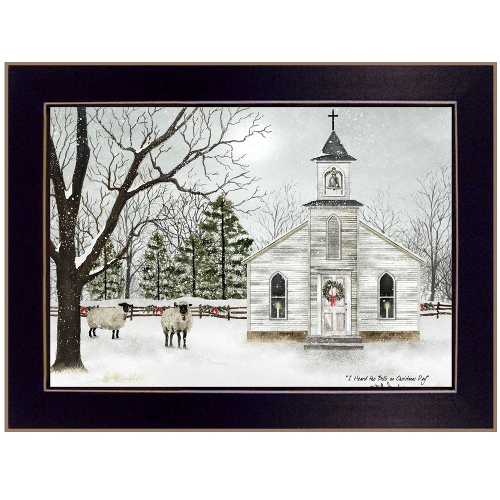 I Heard the Bells on Christmas 5 Black Framed Print Wall Art — view 1