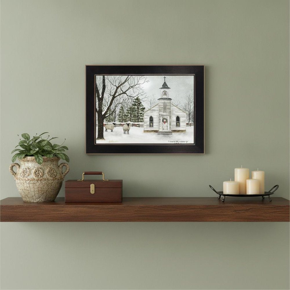 I Heard the Bells on Christmas 5 Black Framed Print Wall Art — view 4