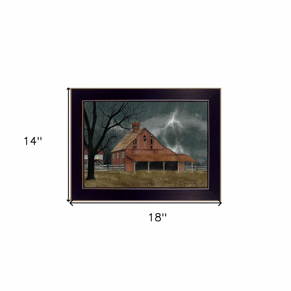 Dark and Stormy Night 1 Black Framed Print Wall Art — view 3