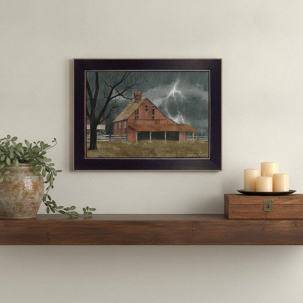 Dark and Stormy Night 1 Black Framed Print Wall Art — view 4