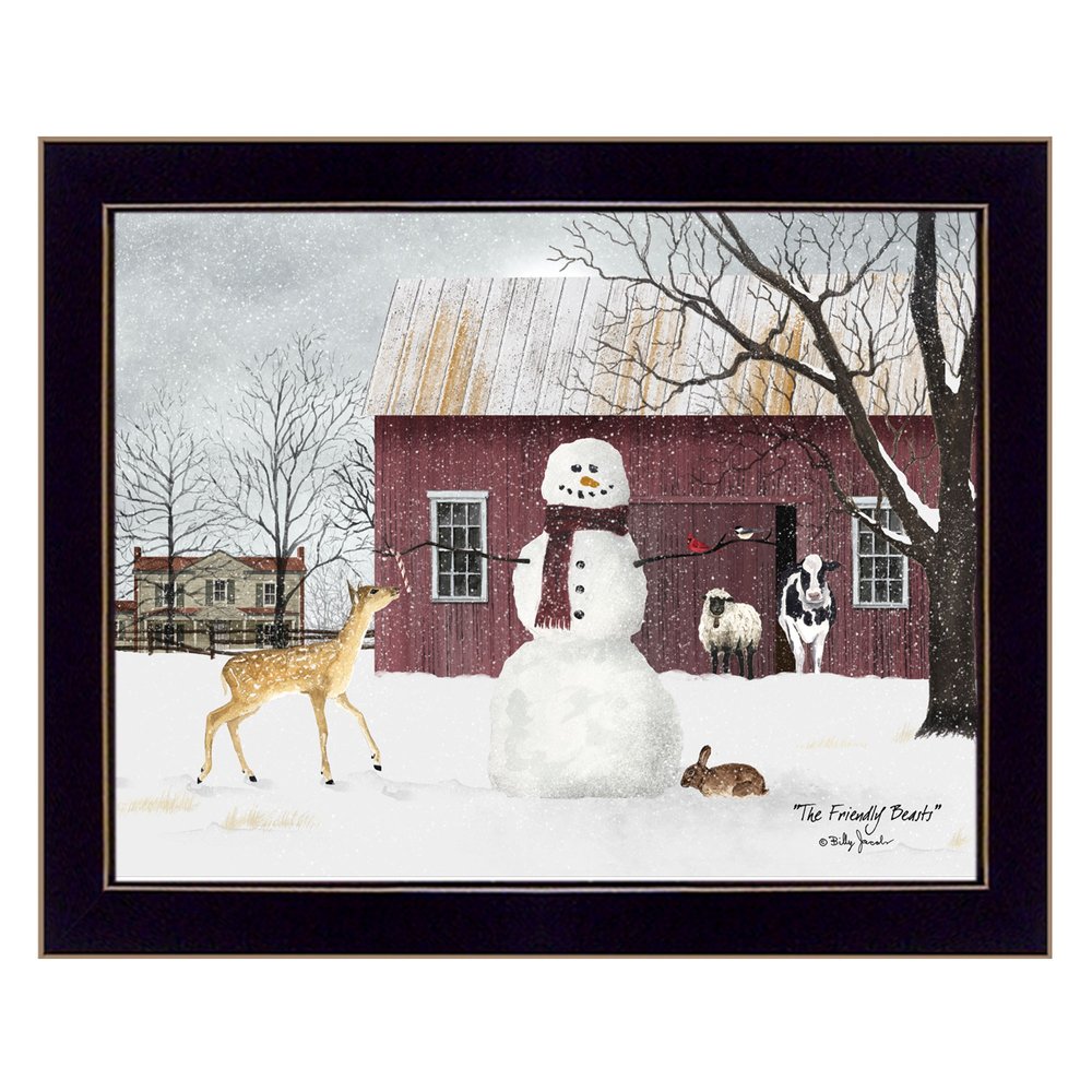 The Friendly Beasts 1 Black Framed Print Wall Art — view 1