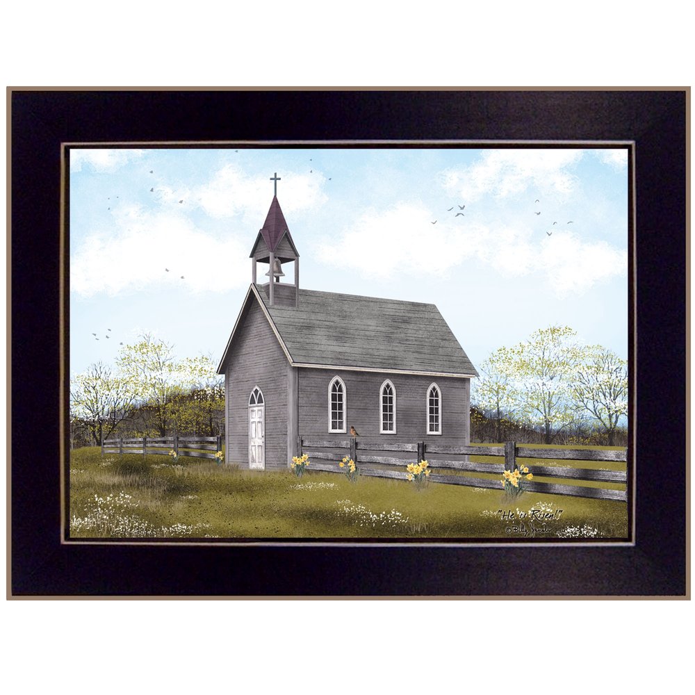 He is Risen Black Framed Print Wall Art HomeRoots