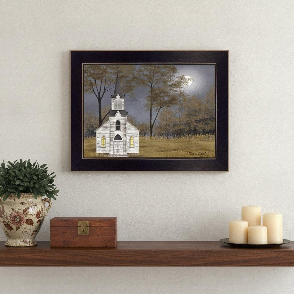 Evening Prayer Black Framed Print Wall Art — view 4