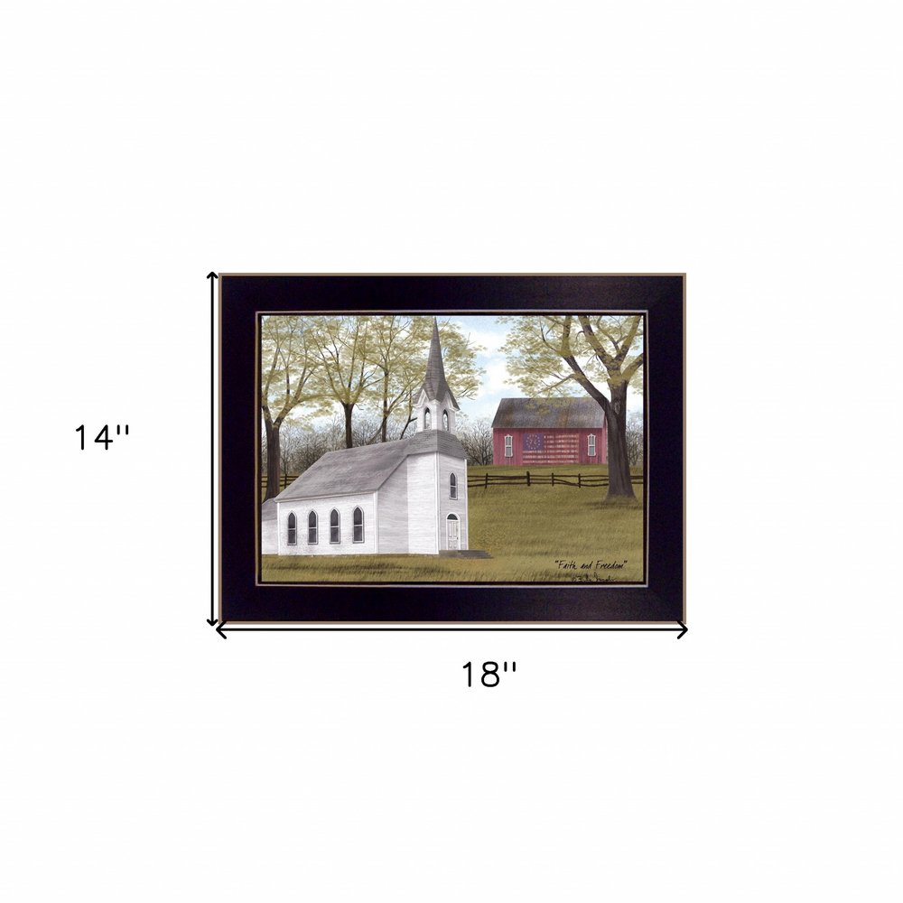 Faith and Freedom 1 Black Framed Print Wall Art — view 4