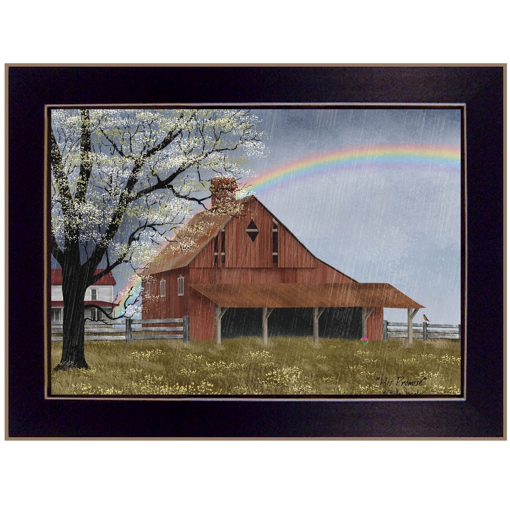His Promise Black Framed Print Wall Art — view 1