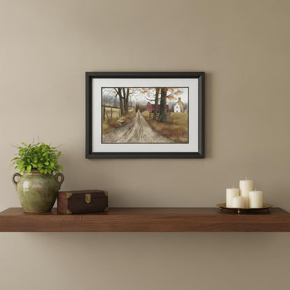 The Road Home 4 Black Framed Print Wall Art