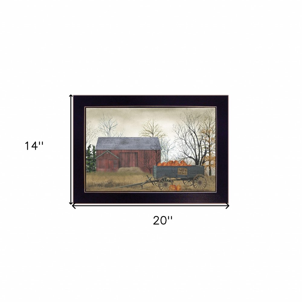 Pumpkin Wagon 1 Black Framed Print Wall Art — view 3