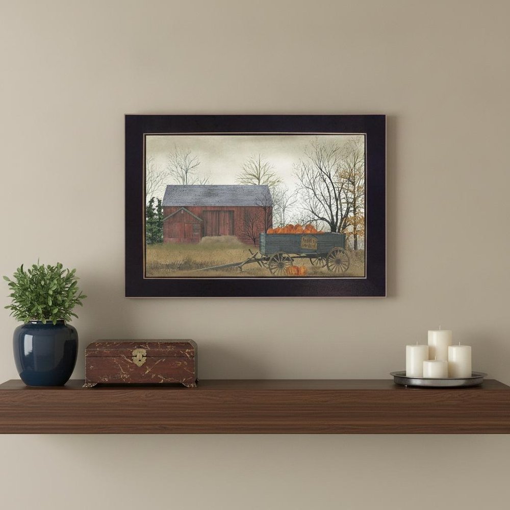 Pumpkin Wagon 1 Black Framed Print Wall Art — view 4