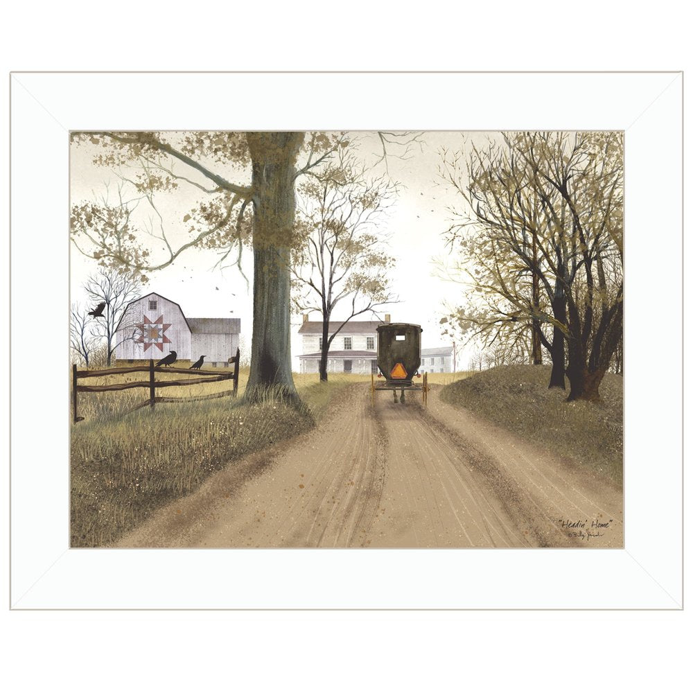 Headin Home White Framed Print Wall Art — view 1