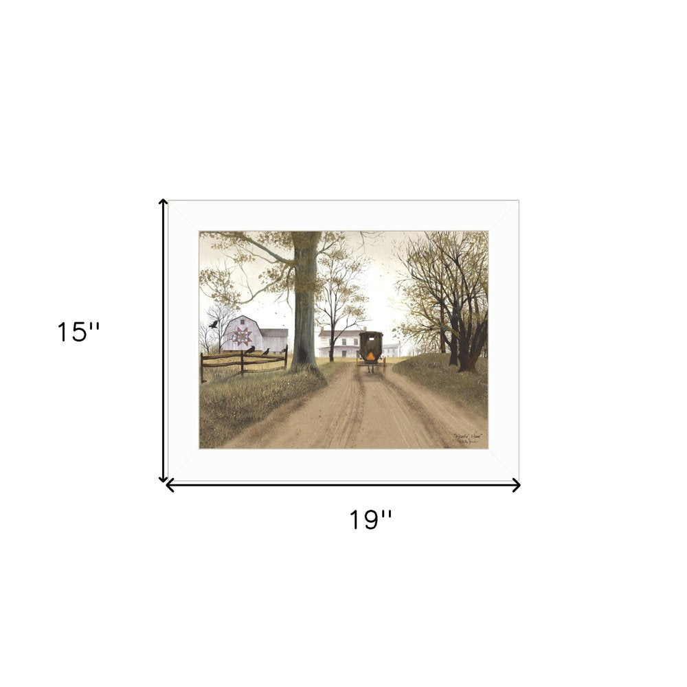 Headin Home White Framed Print Wall Art — view 4