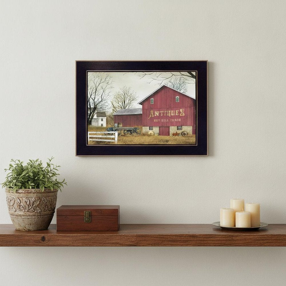 Antique Barn Black Framed Print Wall Art — view 4