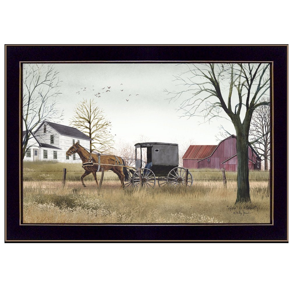 Goin to Market Black Framed Print Wall Art — view 1