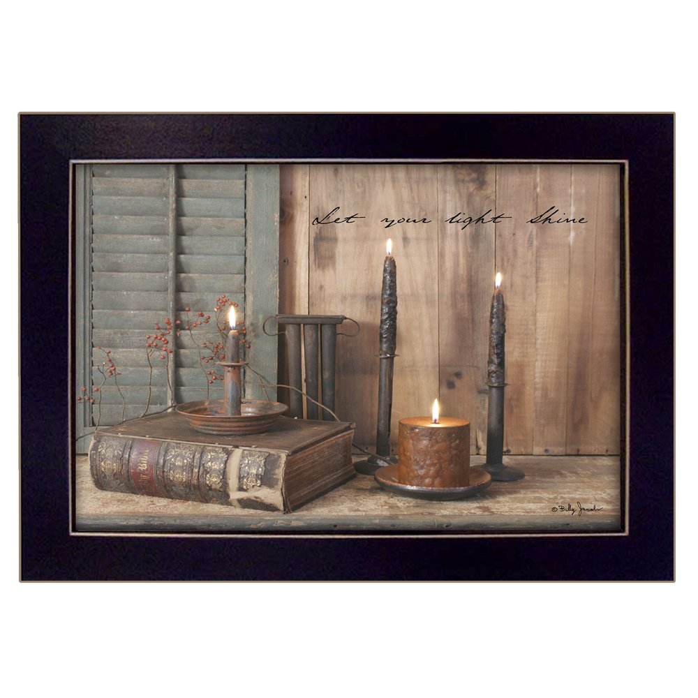 Let your Light Shine Black Framed Print Wall Art — view 1