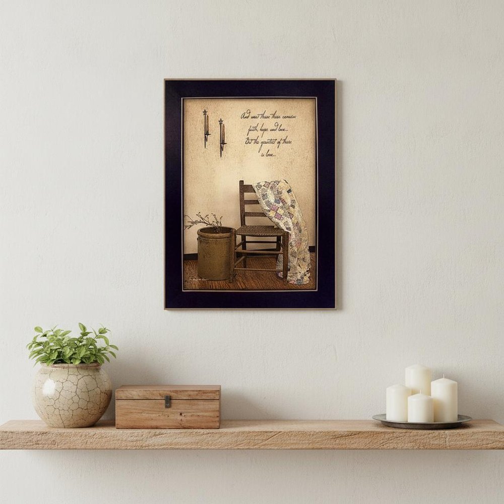 These Three Remain Black Framed Print Wall Art HomeRoots