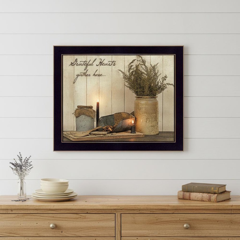 Grateful Hearts 3 Black Framed Print Wall Art — view 5