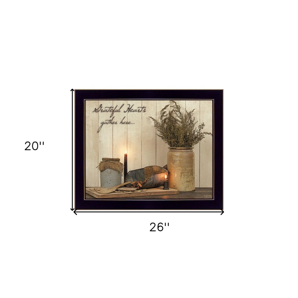 Grateful Hearts 3 Black Framed Print Wall Art — view 4